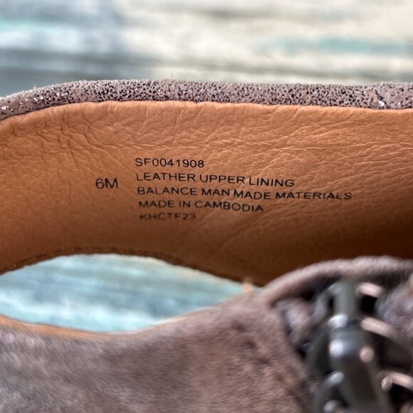 Sofft Slingback Sandal Womens 6M Gray Leather Dress Work Comfort Zip Up Open Toe - Picture 10 of 10